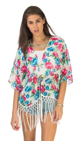 High Low Open Front Three Quarter Sleeves Cardigan